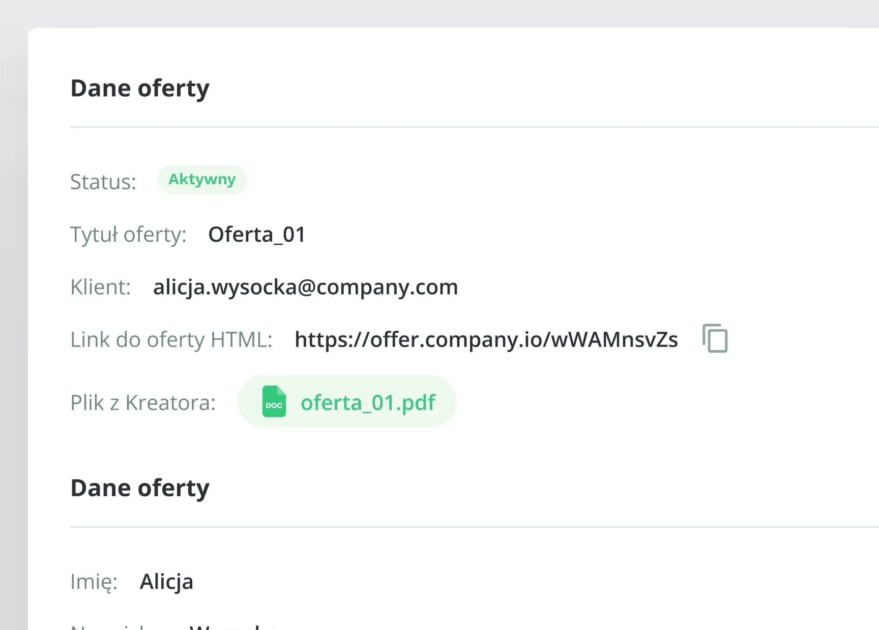 Eksport do PDF lub URL